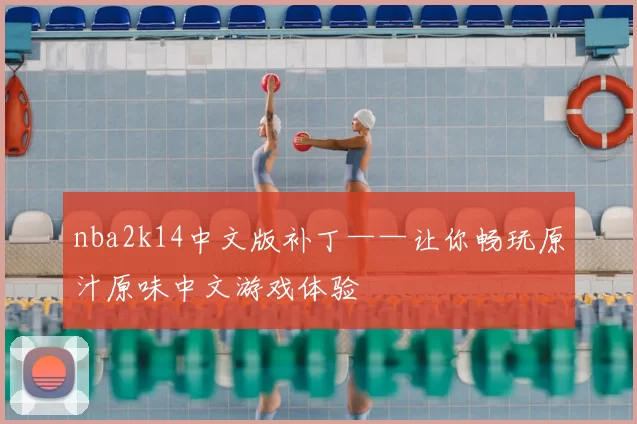 nba2k14中文版补丁——让你畅玩原汁原味中文游戏体验